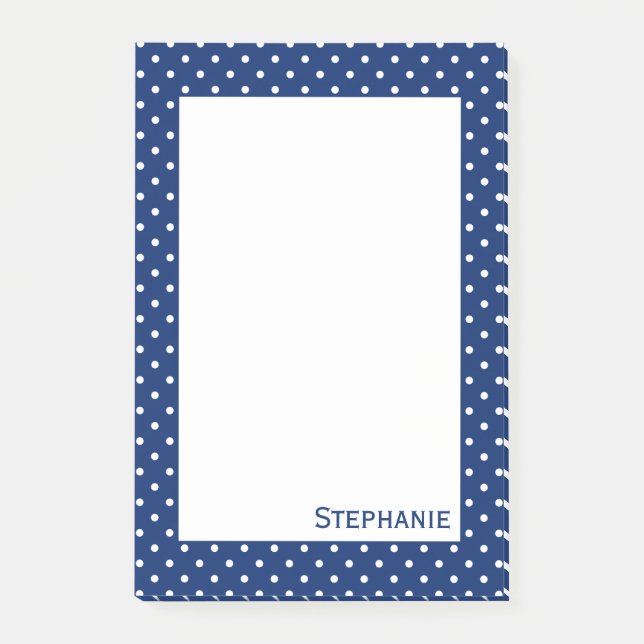 Post-it® Motif de point Royal Blue Polka personnalisé (Devant)