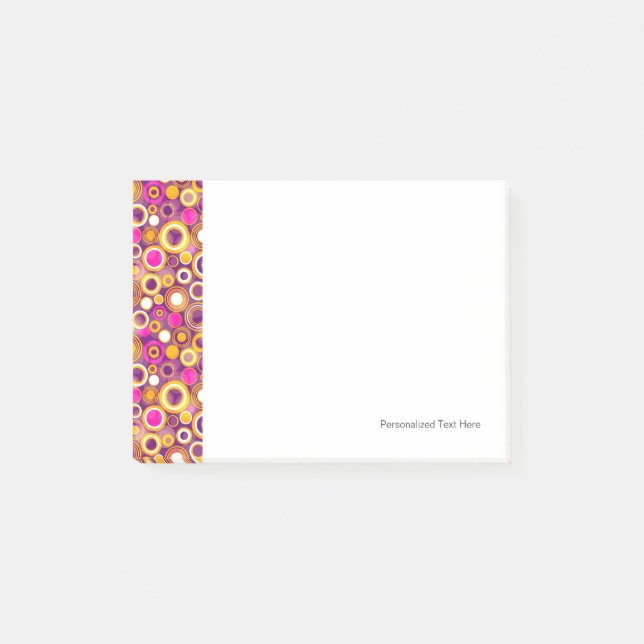 Post-it® Motif de point violet de polka (Devant)