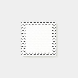 Post-it® Motif de points noir et blanc chic à la mode