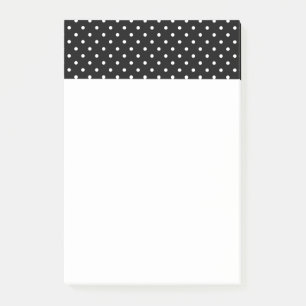 Post-it® Motif de points Polka blanc et noir