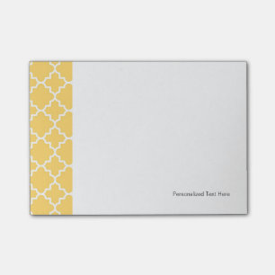 Post-it® Motif de Quatrefoil jaune