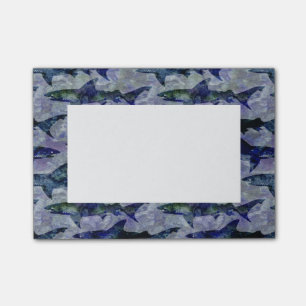 Post-it® Motif de requin en bleu et violet