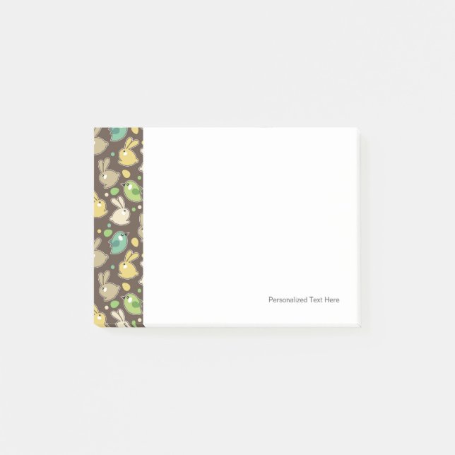 Post-it® motif de ressort avec des oeufs de pâques, oiseaux (Devant)