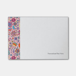 Post-it® Motif de ressort avec les fleurs colorées