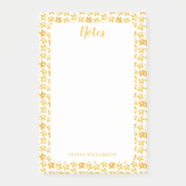 Post-it® Motif de ressort de jonquille pour faire des notes (Devant)
