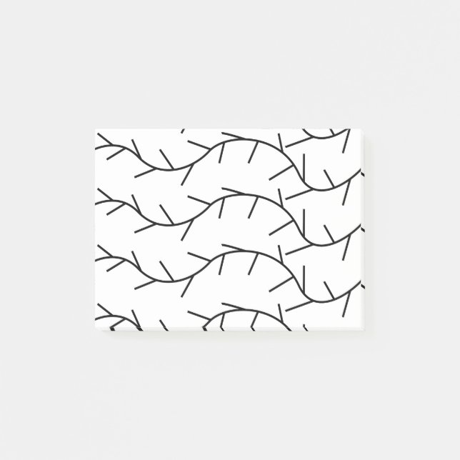 Post-it® Motif de ronce noir et blanc (Devant)