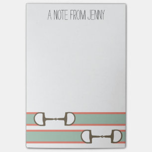 Post-it® Motif de ruban de Coral et Mint Horse Bit