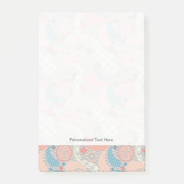 Post-it® Motif de style japonais. Illustration (Devant)