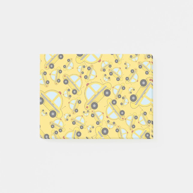 Post-it® motif de taxi jaune (Devant)