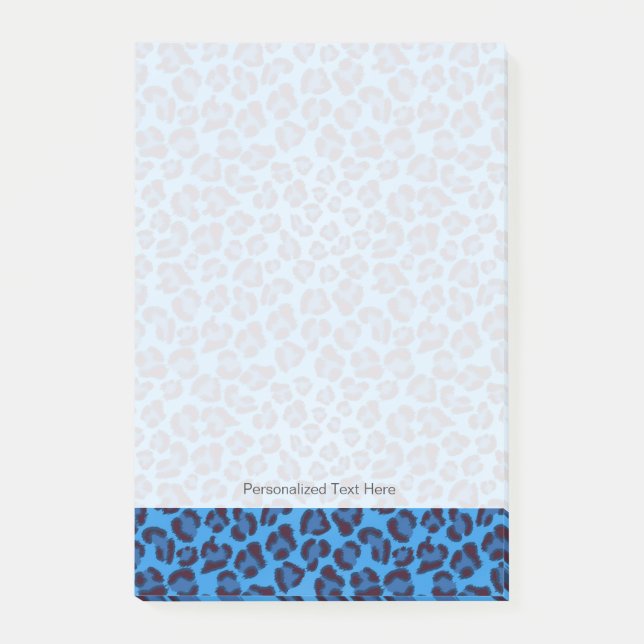 Post-it® motif de texture de léopard bleu (Devant)