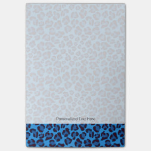 Post-it® motif de texture de léopard bleu