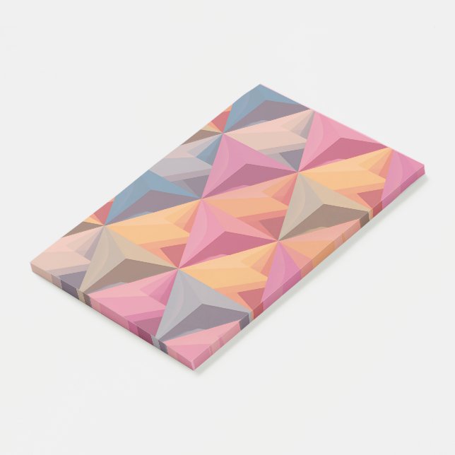 Post-it® Motif de triangle géométrique gras  (Incliné)