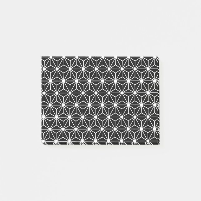 Post-it® Motif de triangles de style Art Déco noir et blanc (Devant)