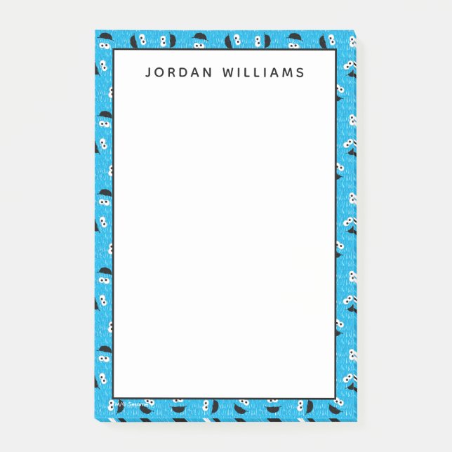 Post-it® Motif de visage de fourrure de monstre de cookies (Devant)