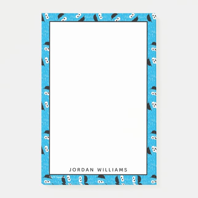 Post-it® Motif de visage en fourrure de monstre de cookie (Devant)