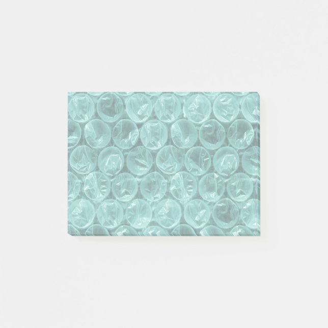 Post-it® Motif d'enveloppement de bulle turquoise (Devant)