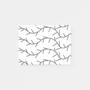 Post-it® Motif d'épines noir et blanc