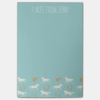 Post-it® Motif des chevaux anglais d'or et d'ivoire