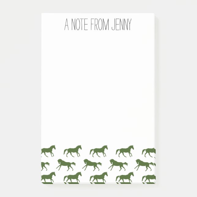 Post-it® Motif des chevaux Galloping de la Marine et du Hun (Devant)