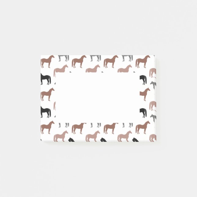 Post-it® Motif des chevaux multicolores (Devant)