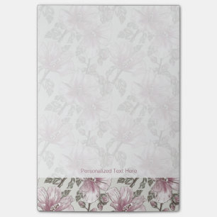 Post-it® Motif des fleurs d'hibiscus roses rousses