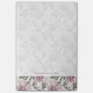 Post-it® Motif des fleurs d'hibiscus roses rousses
