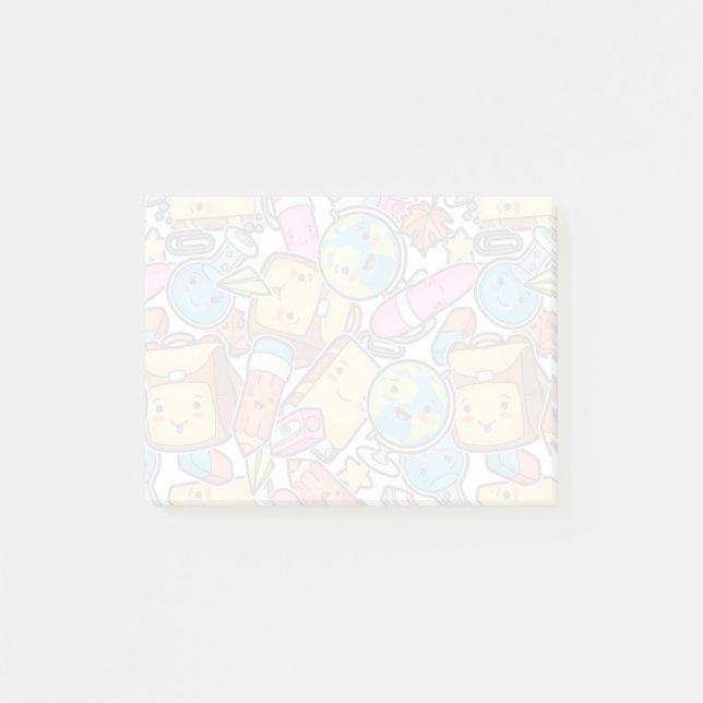 Post-it® Motif des fournitures scolaires (Devant)