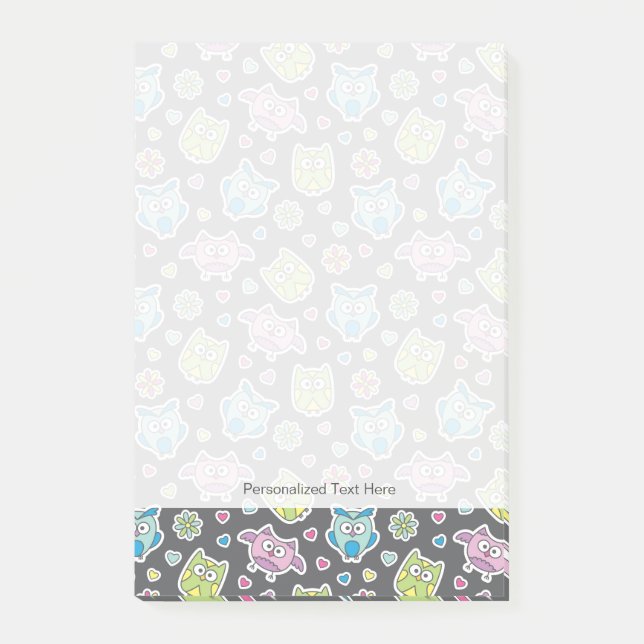Post-it® motif des hiboux de bande dessinée (Devant)