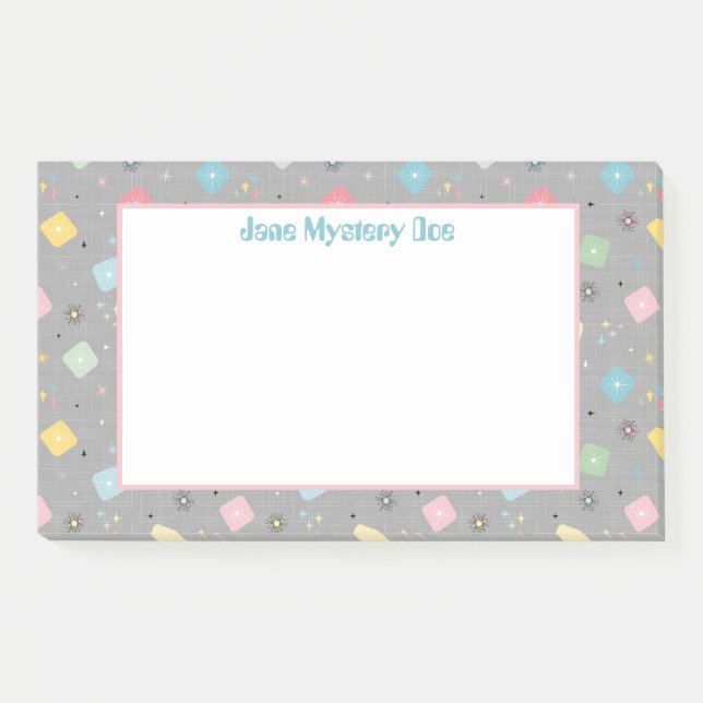 Post-it® Motif d'explosions d'étoile atomique éparpillé par (Devant)