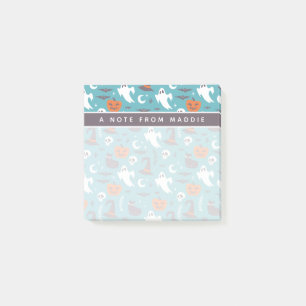 Post-it® Motif d'Halloween Turquoise amusant