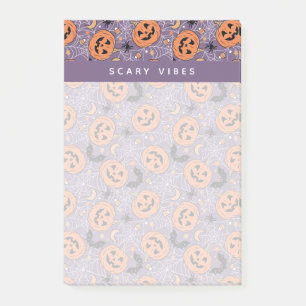 Post-it® Motif d'Halloween violet Jack-O-lanterne