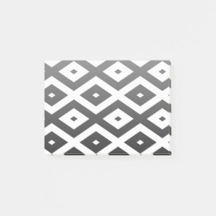 Post-it® Motif diamant noir et blanc
