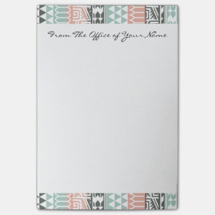 Post-it® Motif d'impression Abstrait Aztec bleu rose gris