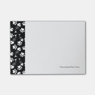 Post-it® motif d'impression pour chat osseux de poisson