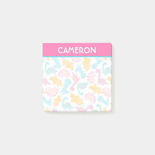 Post-it® Motif Dinosaur rose et Turquoise