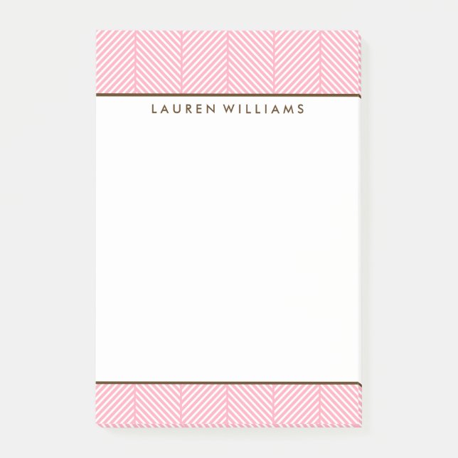 Post-it® Motif d'os roses personnalisé (Devant)