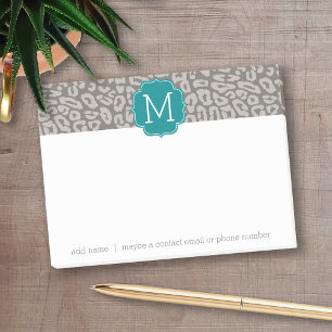 Post-it® Motif Empreinte de léopard tendance avec Aqua Mon