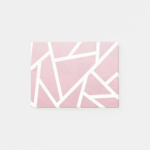 Post-it® Motif en mosaïque corail et blanc