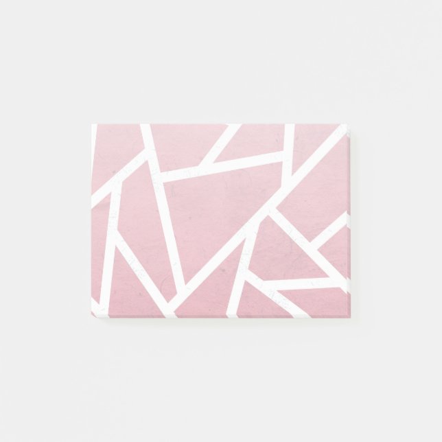 Post-it® Motif en mosaïque corail et blanc (Devant)