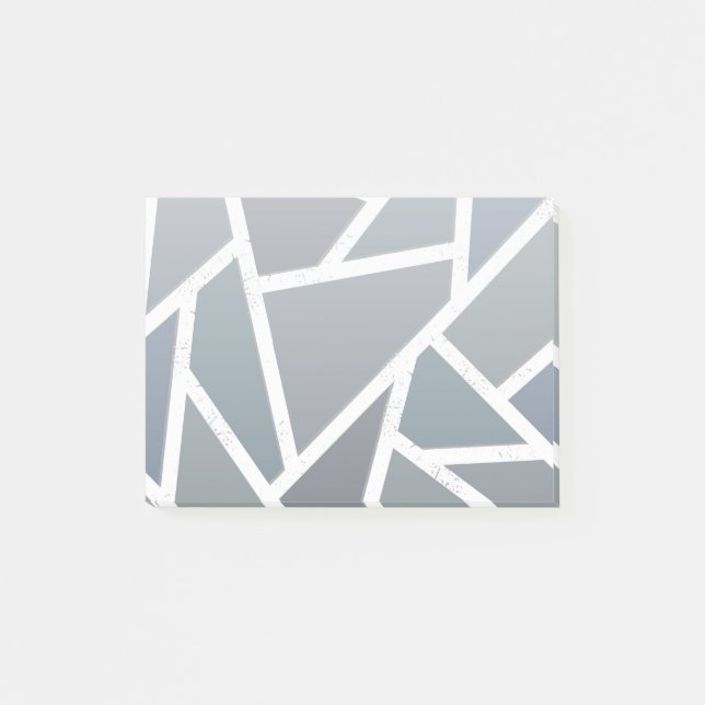 Post-it® Motif en mosaïque gris bleu (Devant)