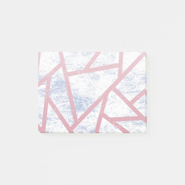 Post-it® Motif en mosaïque rose et bleu (Devant)