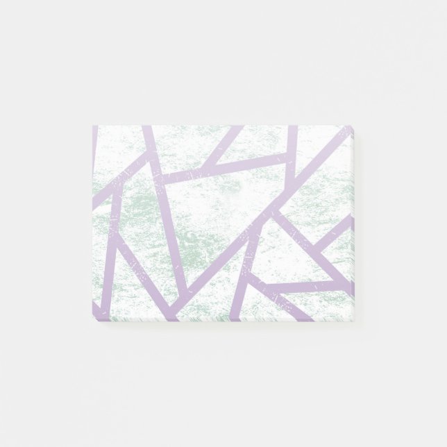 Post-it® Motif en mosaïque vert clair et lavande (Devant)