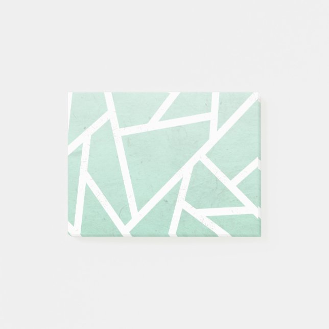 Post-it® Motif en mosaïque verte et blanche (Devant)