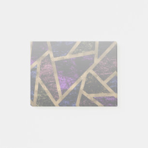 Post-it® Motif en mosaïque violet et or