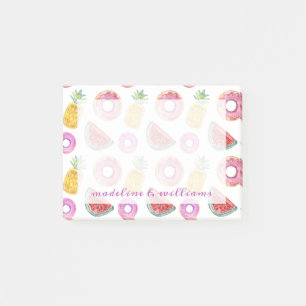 Post-it® Motif en pastel de flotteur de piscine d'aquarelle