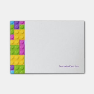 Post-it® Motif en plastique de blocs de construction