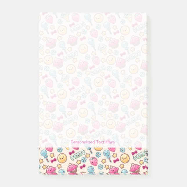 Post-it® motif enfant de Kawaii avec de mignons gribouillis (Devant)
