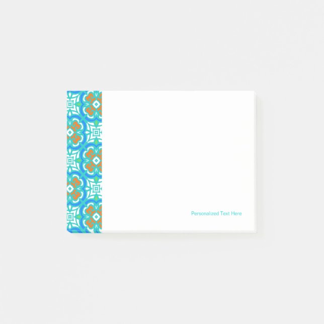 Post-it® Motif ethnique turquoise (Devant)