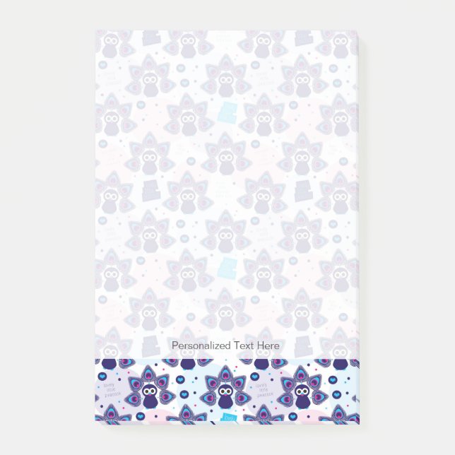 Post-it® motif exotique de paon de l'Inde (Devant)