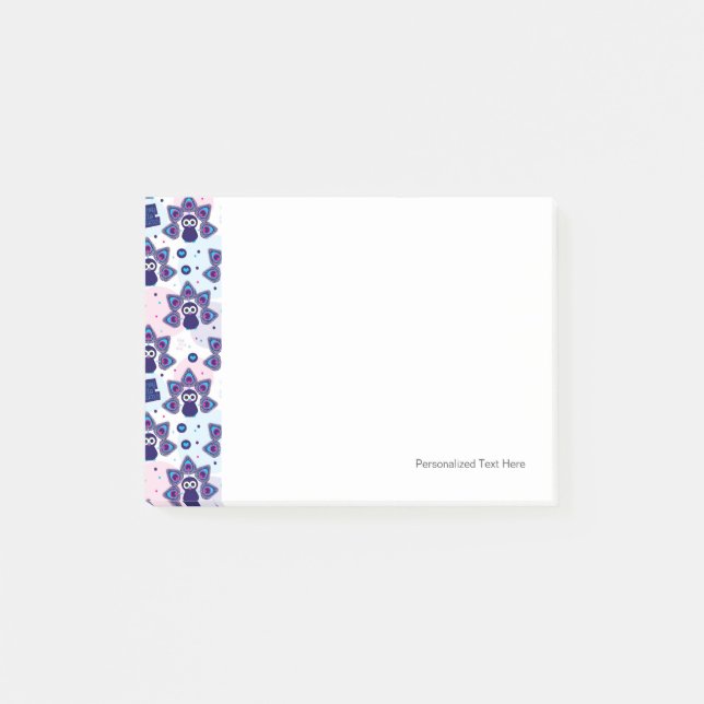 Post-it® motif exotique de paon de l'Inde (Devant)